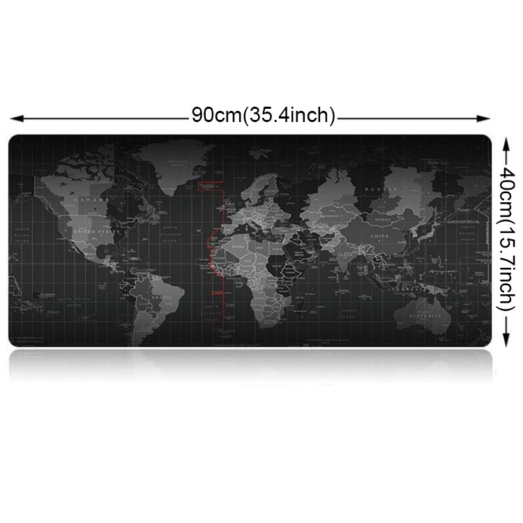 Extended Large Anti-Slip World Map Pattern Soft Rubber Smooth Cloth Surface Game Mouse Pad Keyboard Mat, Size: 90 x 40cm, Size: 90 x 40cm