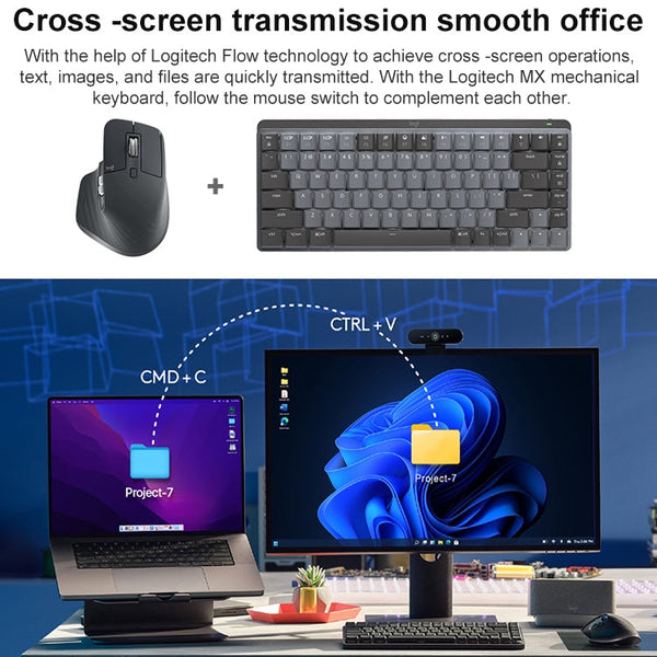 Logitech MX Master 3s 8000DPI 2.4GHz Ergonomic Wireless Bluetooth Dual Mode Mouse