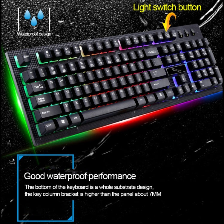 ZGB G20 104 Keys USB Wired Mechanical Feel Glowing Computer Keyboard Gaming Keyboard