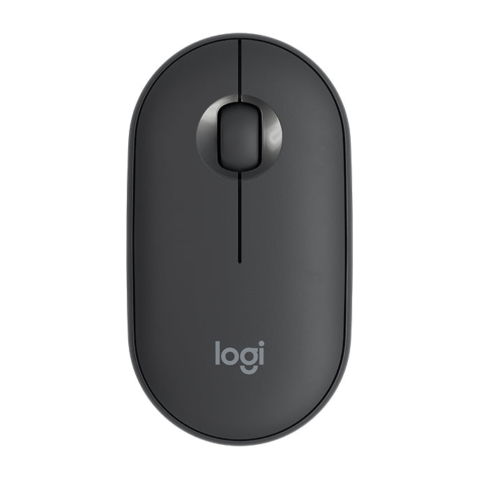 Logitech Pebble Cobblestone Shape Thin 3-keys 1000DPI Mute Wireless Bluetooth Optical Mouse, Wireless Range: 10m