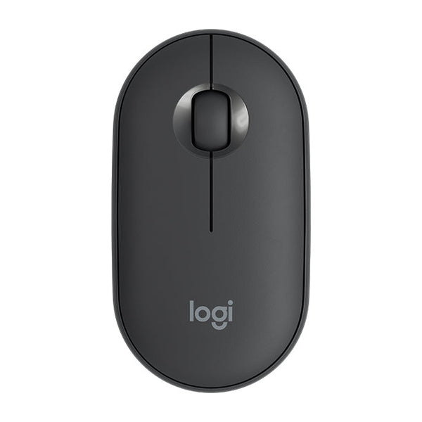 Logitech Pebble Cobblestone Shape Thin 3-keys 1000DPI Mute Wireless Bluetooth Optical Mouse, Wireless Range: 10m