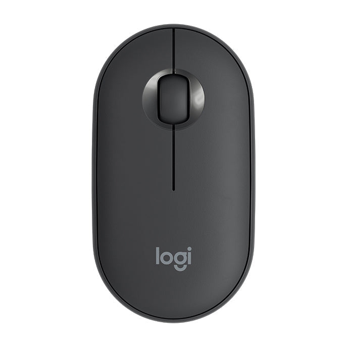Logitech Pebble Cobblestone Shape Thin 3-keys 1000DPI Mute Wireless Bluetooth Optical Mouse, Wireless Range: 10m
