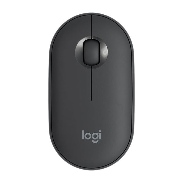 Logitech Pebble Cobblestone Shape Thin 3-keys 1000DPI Mute Wireless Bluetooth Optical Mouse, Wireless Range: 10m