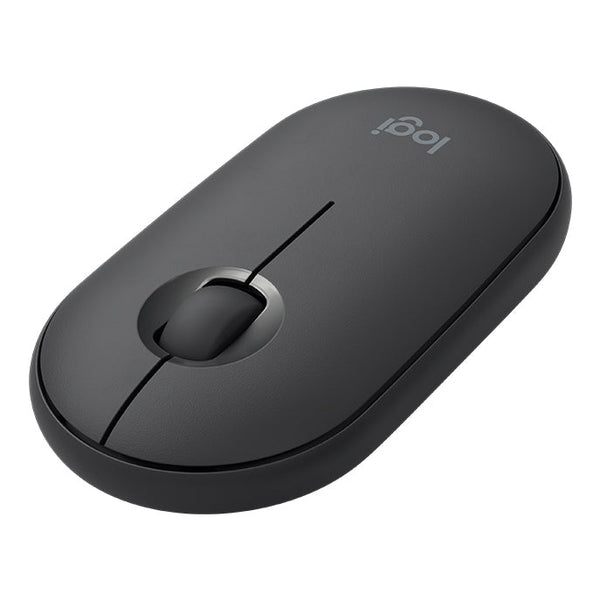 Logitech Pebble Cobblestone Shape Thin 3-keys 1000DPI Mute Wireless Bluetooth Optical Mouse, Wireless Range: 10m