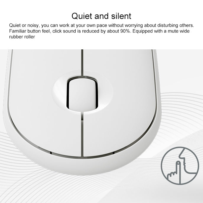 Logitech Pebble Cobblestone Shape Thin 3-keys 1000DPI Mute Wireless Bluetooth Optical Mouse, Wireless Range: 10m