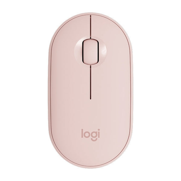 Logitech Pebble Cobblestone Shape Thin 3-keys 1000DPI Mute Wireless Bluetooth Optical Mouse, Wireless Range: 10m