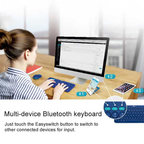Logitech K380 Portable Multi-Device Wireless Bluetooth Keyboard, K380