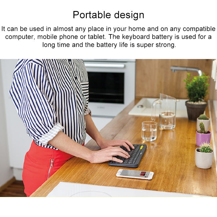 Logitech K380 Portable Multi-Device Wireless Bluetooth Keyboard, K380