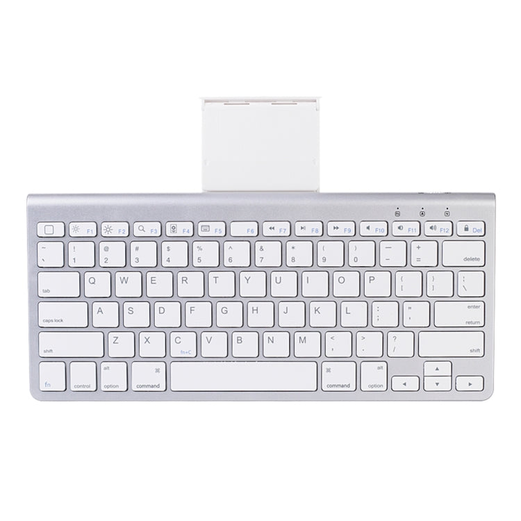 MC Saite 460BT 78 Keys Ultra-thin Mini Wireless Bluetooth Keyboard, Built-in Holder, Support Android / iOS / Windows System(Silver)