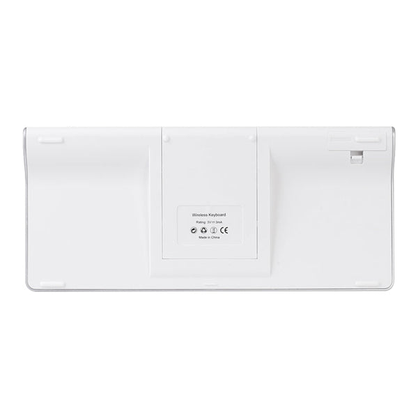 MC Saite 460BT 78 Keys Ultra-thin Mini Wireless Bluetooth Keyboard, Built-in Holder, Support Android / iOS / Windows System(Silver)