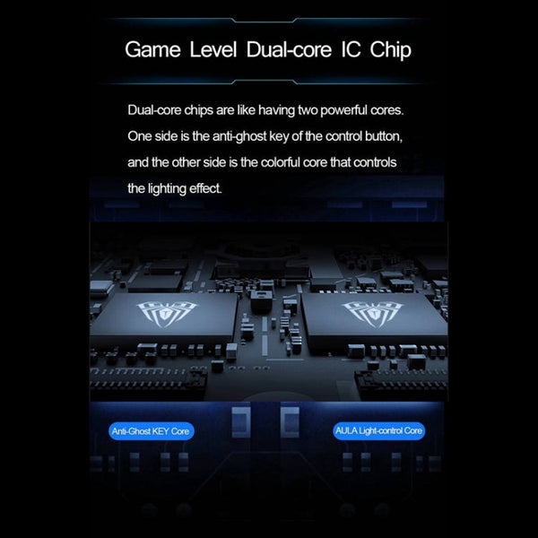 AULA F2088 108 Keys Mixed Light Plating Punk Mechanical Blue Switch Wired USB Gaming Keyboard with Metal Button