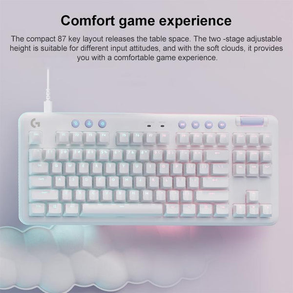 Logitech Aurora G713 RGB Wired Game E-sports 87-key Mechanical Keyboard with Palm Support, Red Shaft
