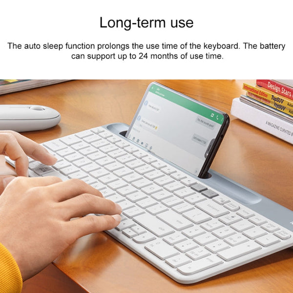 Logitech K580 Dual Modes Thin and Light Multi-device Wireless Keyboard with Phone Holder