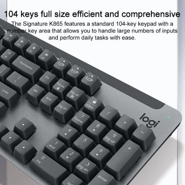 Logitech K865 104 Keys Wireless Bluetooth Mechanical Keyboard, Red Shaft