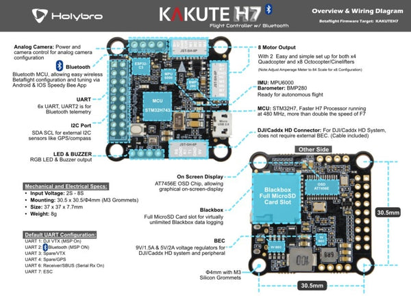 Kakute H7 BT Tekko32 50A Flight Stack w/ Bluetooth