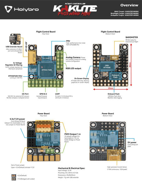 Kakute F405-Wing Mini Flight Controller