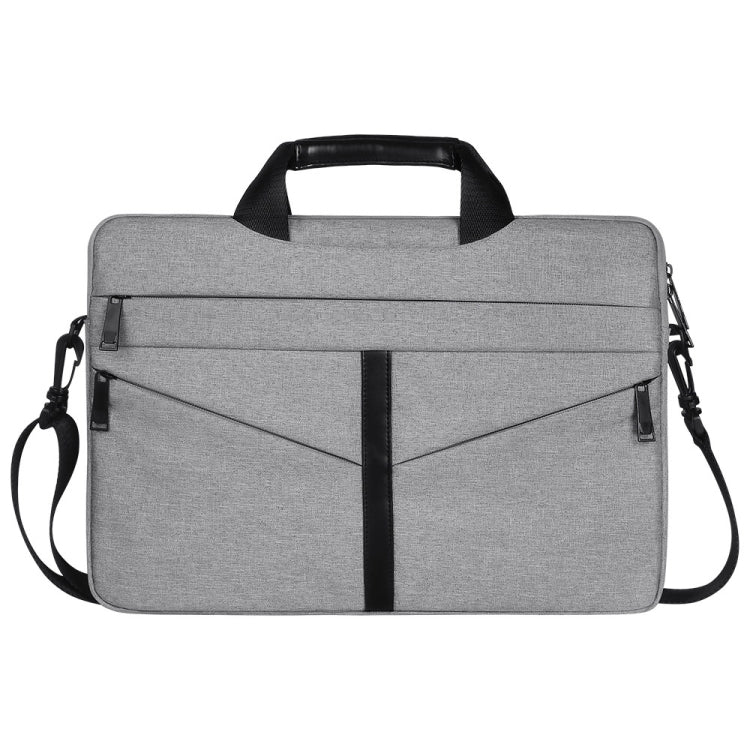 14.1 inch Breathable Wear-resistant Fashion Business Shoulder Handheld Zipper Laptop Bag with Shoulder Strap, 14.1 inch