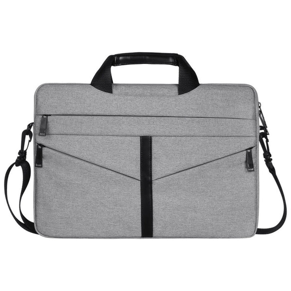 14.1 inch Breathable Wear-resistant Fashion Business Shoulder Handheld Zipper Laptop Bag with Shoulder Strap, 14.1 inch