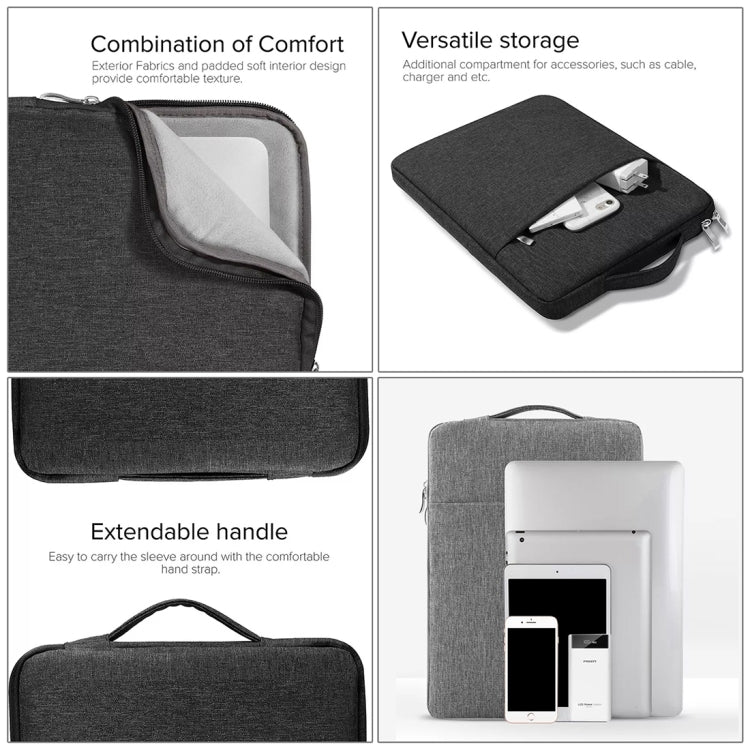 15.4 inch Universal Fashion Soft Laptop Denim Bags Portable Zipper Notebook Laptop Case Pouch for MacBook Air / Pro, Lenovo and other Laptops, Size: 39.2x28.5x2cm, 15.4 inch Purple, 15.4 inch Magenta, 15.4 inch Blue, 15.4 inch Grey, 15.4 inch Dark Blue...