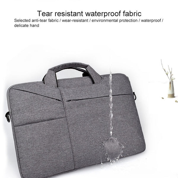 ST02S Waterproof Tear Resistance Hidden Portable Strap One-shoulder Handbag for 15.6 inch Laptops, with Suitcase Belt, ST02S 15.6 inch Black, ST02S 15.6 inch Dark Gray, ST02S 15.6 inch Pink, ST02S 15.6 inch Light Grey, ST02S 15.6 inch Navy Blue