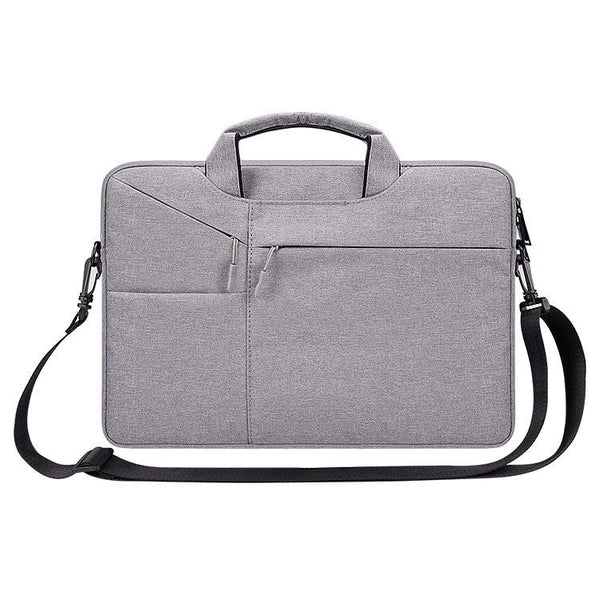 ST02S Waterproof Tear Resistance Hidden Portable Strap One-shoulder Handbag for 15.6 inch Laptops, with Suitcase Belt, ST02S 15.6 inch Black, ST02S 15.6 inch Dark Gray, ST02S 15.6 inch Pink, ST02S 15.6 inch Light Grey, ST02S 15.6 inch Navy Blue