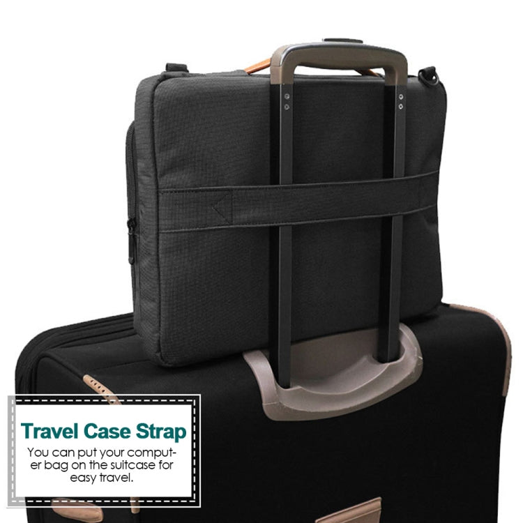 Nylon Waterproof Laptop Handbag Bag for 13-14 inch Laptops with Trunk Trolley Strap, 13-14 inch