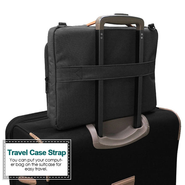 Nylon Waterproof Laptop Handbag Bag for 13-14 inch Laptops with Trunk Trolley Strap, 13-14 inch