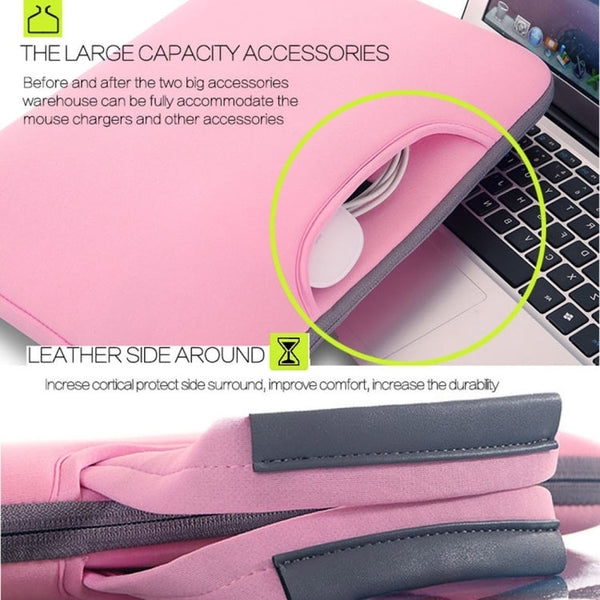12 inch Portable Air Permeable Handheld Sleeve Bag for MacBook, Lenovo and other Laptops, Size:32x21x2cm, 12 inch Magenta, 12 inch Grey, 12 inch Green, 12 inch Pink, 12 inch Black