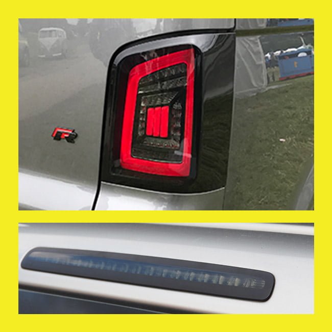 For VW T5.1 Transporter MK3.1 Van Tailgate LED Rear Lights Smoked Ideal LED Full Frame Led Light- Bar