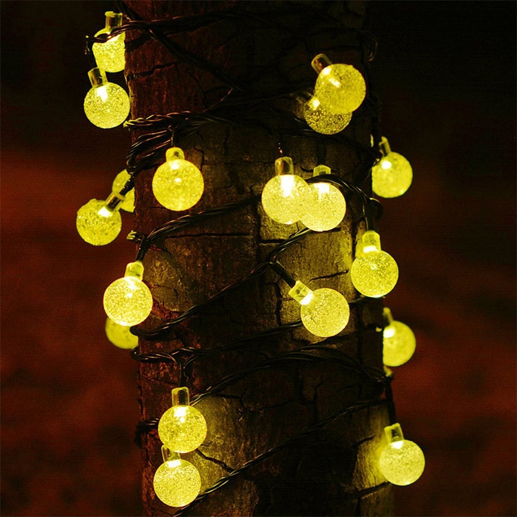 50 LEDs Bubble Ball Outdoor Garden Waterproof Christmas Spring Festival Decoration Solar Lamp String