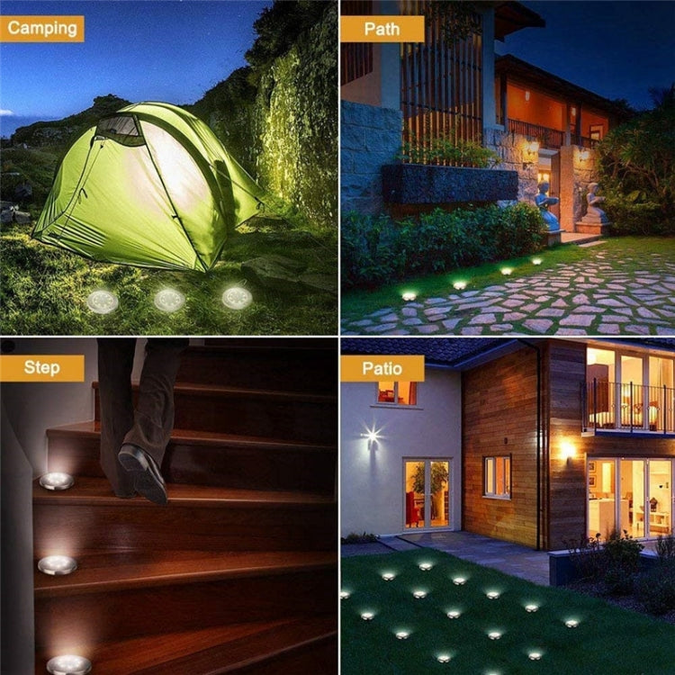 2 PCS 16 LEDs Solar Powered Buried Light Under Ground Lamp IP65 Waterproof Outdoor Garden Street Light