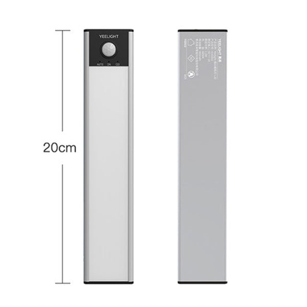 20cm Original Xiaomi Youpin YEELIGHT LED Smart Human Motion Sensor Light Bar Rechargeable Wardrobe Cabinet Corridor Wall Lamps, 20cm