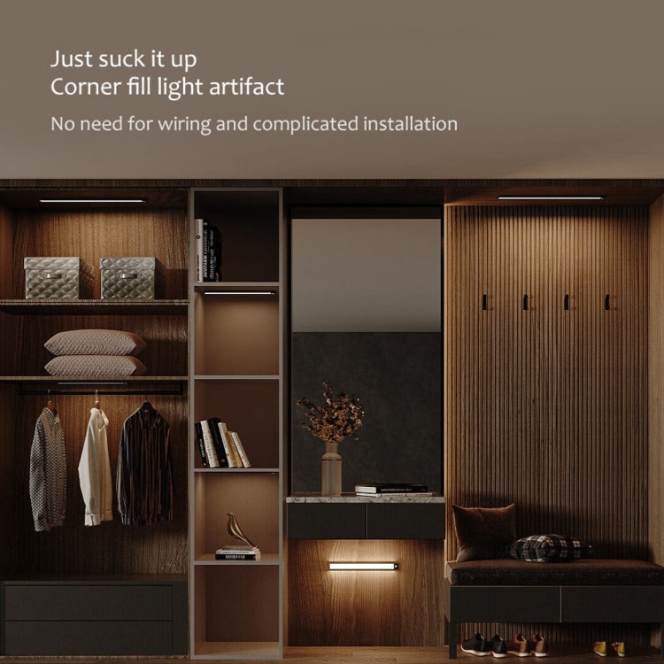 40cm Original Xiaomi Youpin YEELIGHT LED Smart Human Motion Sensor Light Bar Rechargeable Wardrobe Cabinet Corridor Wall Lamps, 40cm