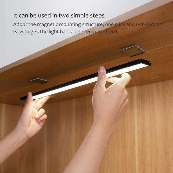 40cm Original Xiaomi Youpin YEELIGHT LED Smart Human Motion Sensor Light Bar Rechargeable Wardrobe Cabinet Corridor Wall Lamps, 40cm