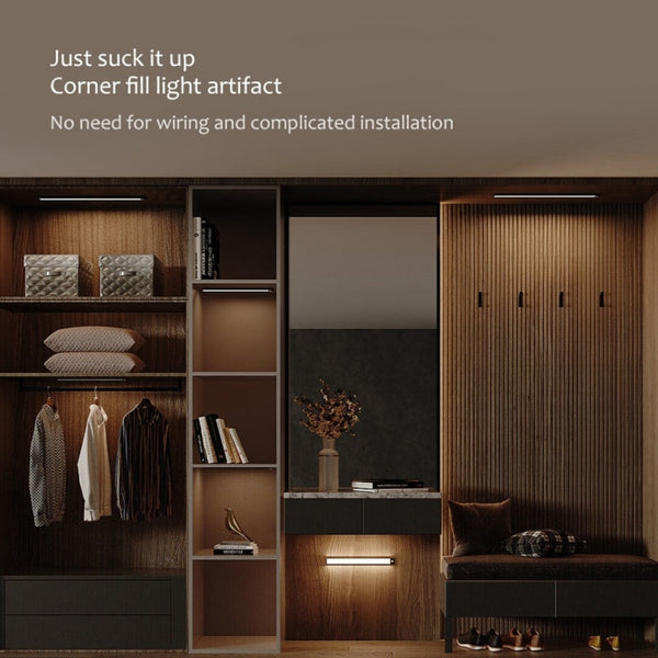 60cm Original Xiaomi Youpin YEELIGHT LED Smart Human Motion Sensor Light Bar Rechargeable Wardrobe Cabinet Corridor Wall Lamps, 60cm