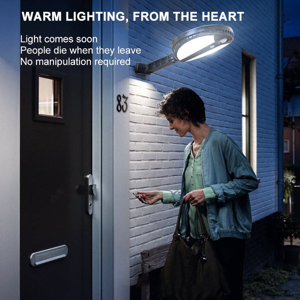 70 LEDs 450LM IP65 Waterproof Round Solar Powered Garden Lamp Body Induction Light Street Lamp