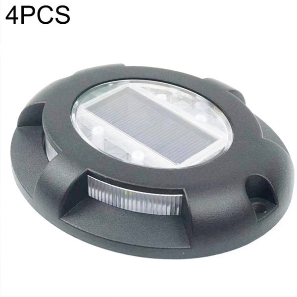 4 PCS LED Solar Powered Embedded Ground Lamp IP68 Waterproof Outdoor Garden Lawn Lamp