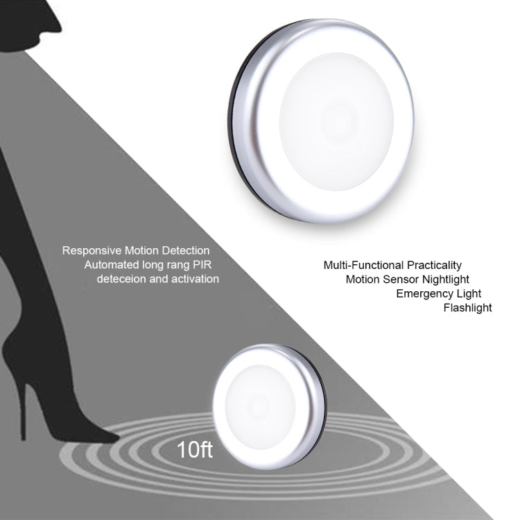 6 LEDs Mini Lamp for Closet / Cabinet / Stairways / Bedroom, Sensor Distance: 5m, DC 5V