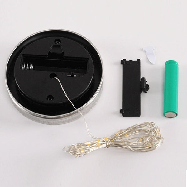 10 LEDs Solar Energy Mason Bottle Cap Pendent Lamp Outdoor Decoration Garden Light, Not Include Bottle Body