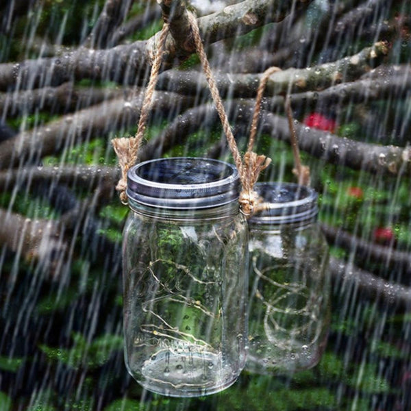 10 LEDs Solar Energy Mason Bottle Cap Pendent Lamp Outdoor Decoration Garden Light, Not Include Bottle Body