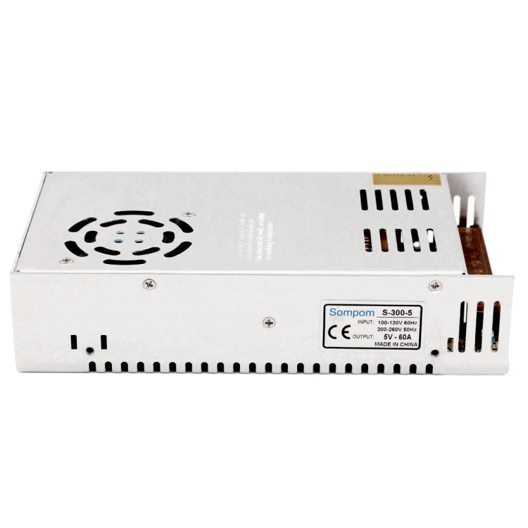 SOMPOM S-300-5 300W 5V 60A Switching Driver LED Light Strip Display Screen Lighting Monitor Power Supply, 300W 5V/60A