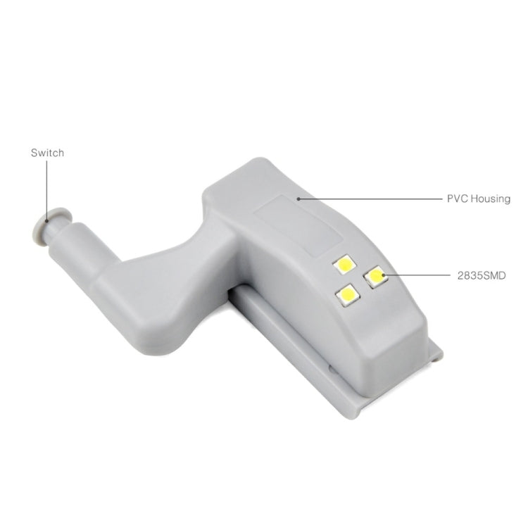 10 PCS 0.3W Universal Inner Hinge LED Sensor lamp Cupboard 3 LEDs Night light Auto ON/OFF Bulb