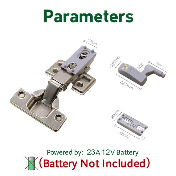 10 PCS 0.3W Universal Inner Hinge LED Sensor lamp Cupboard 3 LEDs Night light Auto ON/OFF Bulb