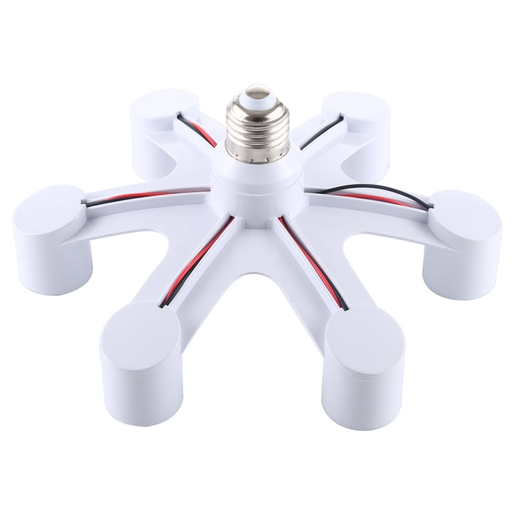 1 to 6 E27 Standard Lamp Holder Base Converter LED Light Bulbs Socket Adapter