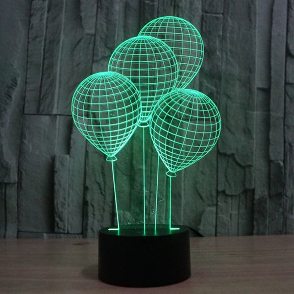 7 Color Discoloration Creative Visual Stereo Lamp Desk Lamp Night Light