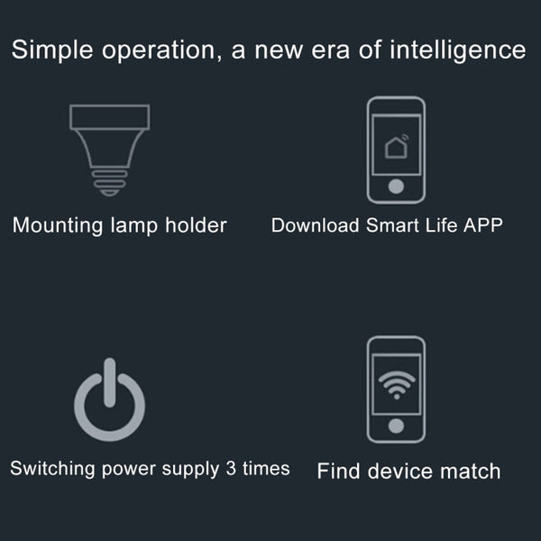 200W Max E27 APP Remote Control WiFi Smart Light Bulb Adapter Lamp Base Works with Alexa Echo & Google Home, AC 100-250V