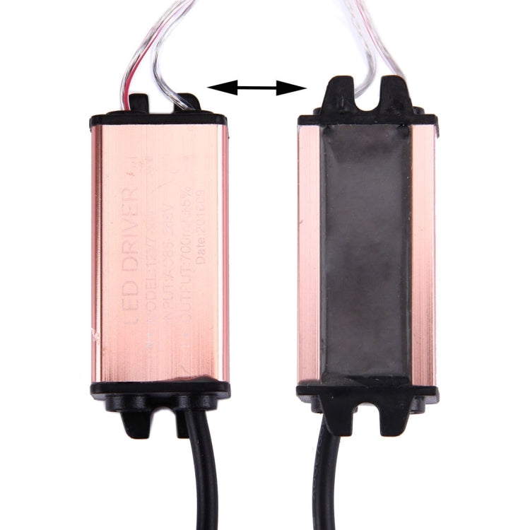 12V 7-9W Metal Cover LED Driver, AC 85-265V, US Plug