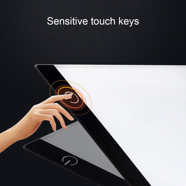 Ultra-thin A4 Size Portable USB LED Artcraft Tracing Light Box Copy Board Brightness Control for Artists Drawing Sketching Animation and X-ray Viewing, Brightness Control