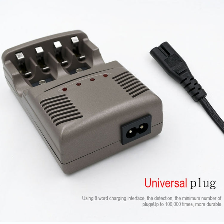 AC 100-240V 4 Slot Battery Charger for AA & AAA & 9V Ni-MH Battery, UK Plug