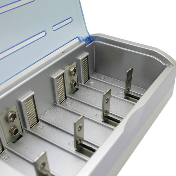 AC 100-240V 4 Slot Battery Charger for AA & AAA & C / D Size Battery, with LCD Display, US Plug